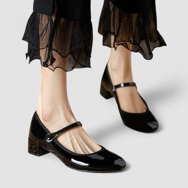 Women's Mary Jane Shoes with Low Block Heel
