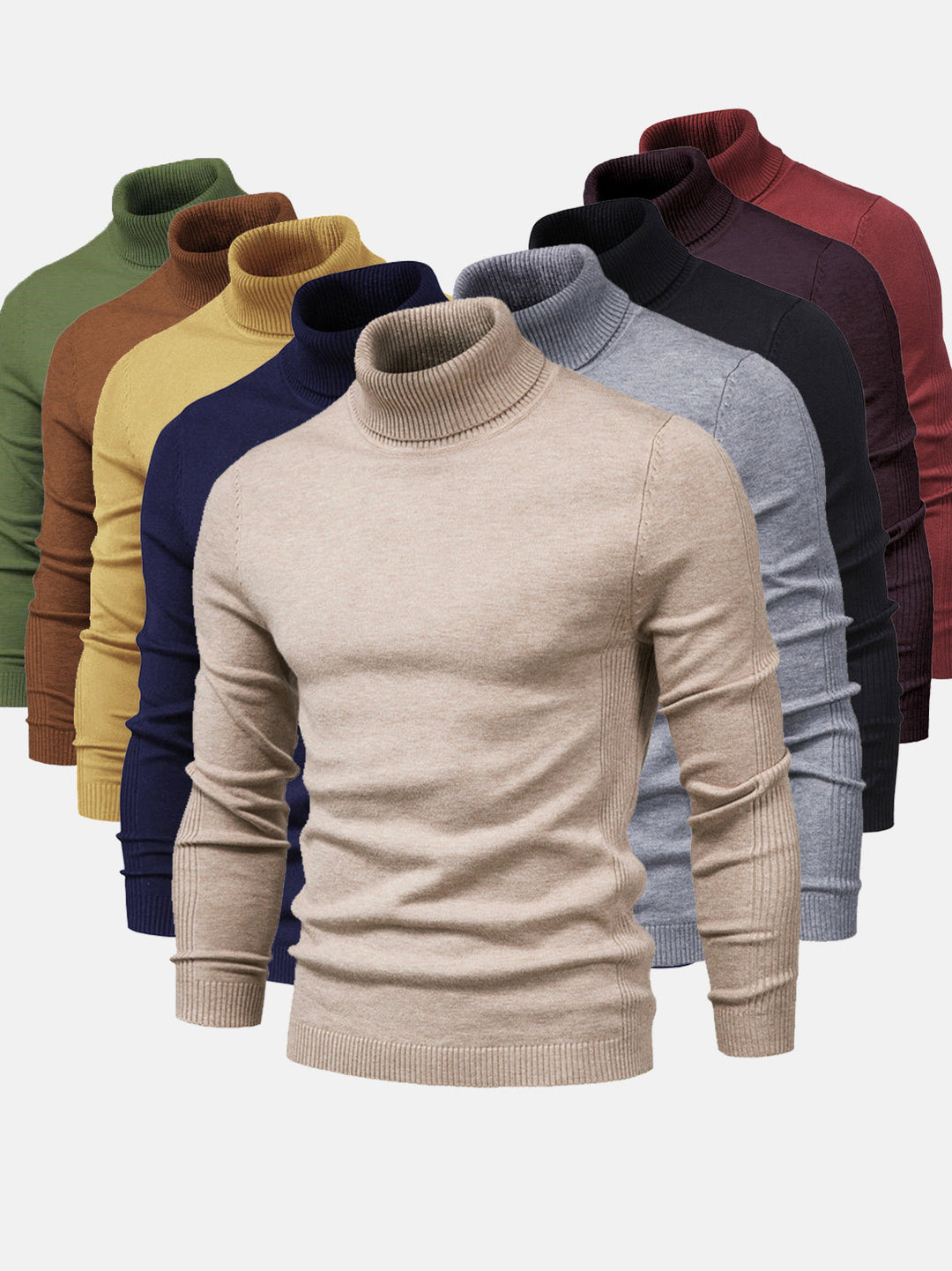 Men's Slim Fit Roll Neck Jumper