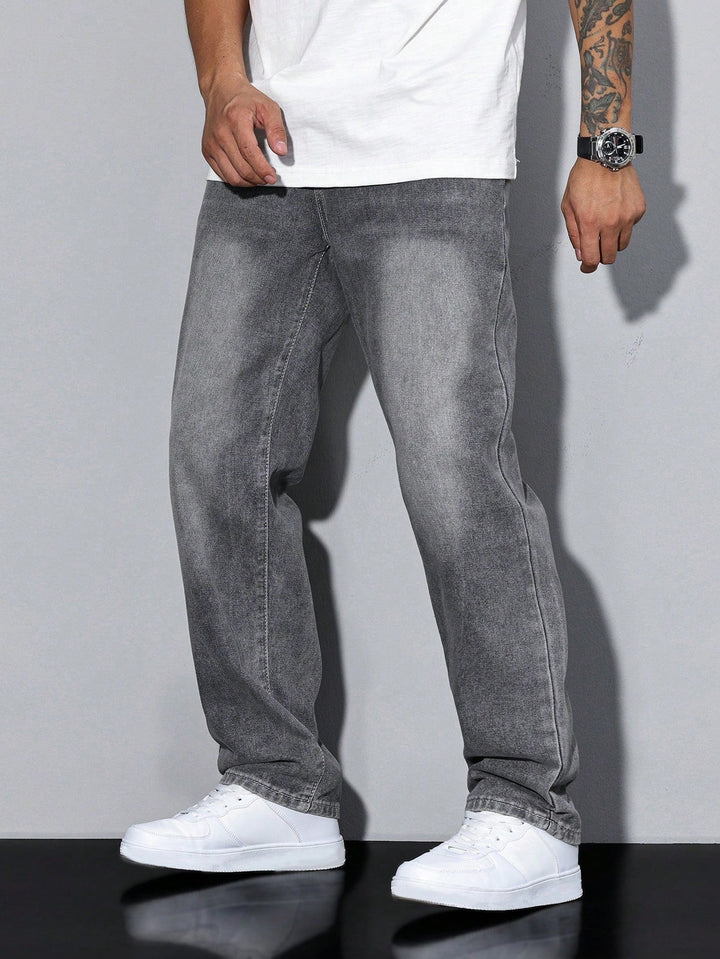 Men's Baggy Wide-Leg Denim Jeans