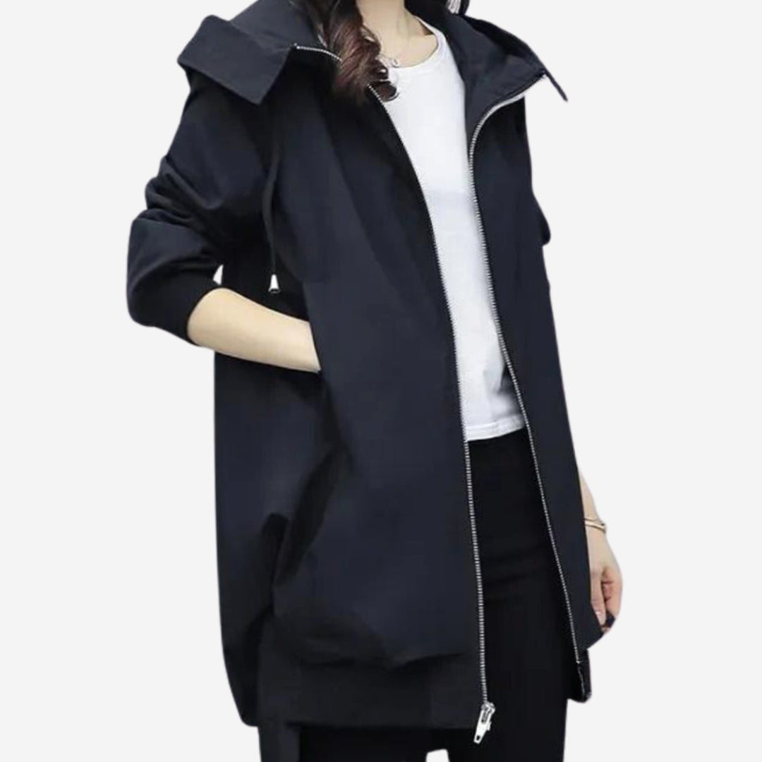 Women's Hooded Transition Jacket with Front Zip