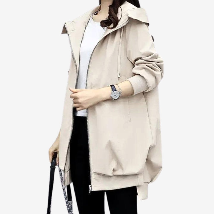 Women's Hooded Transition Jacket with Front Zip