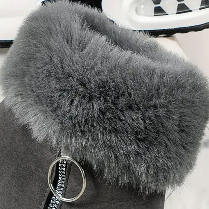 Women's Faux Fur Trim Boots with Platform Sole
