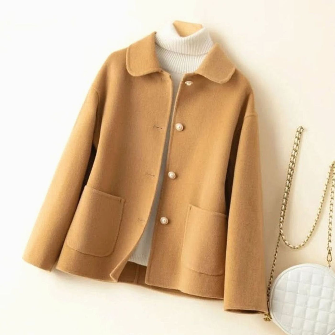 Women's Short Coat with Doll Collar