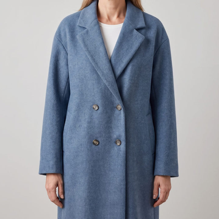 Women's Double-Breasted Trench Coat in Cotton Blend