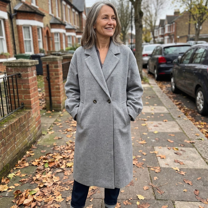 Women's Double-Breasted Trench Coat in Cotton Blend
