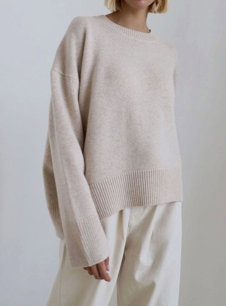 Women's Oversized Knit Jumper with Dropped Shoulder