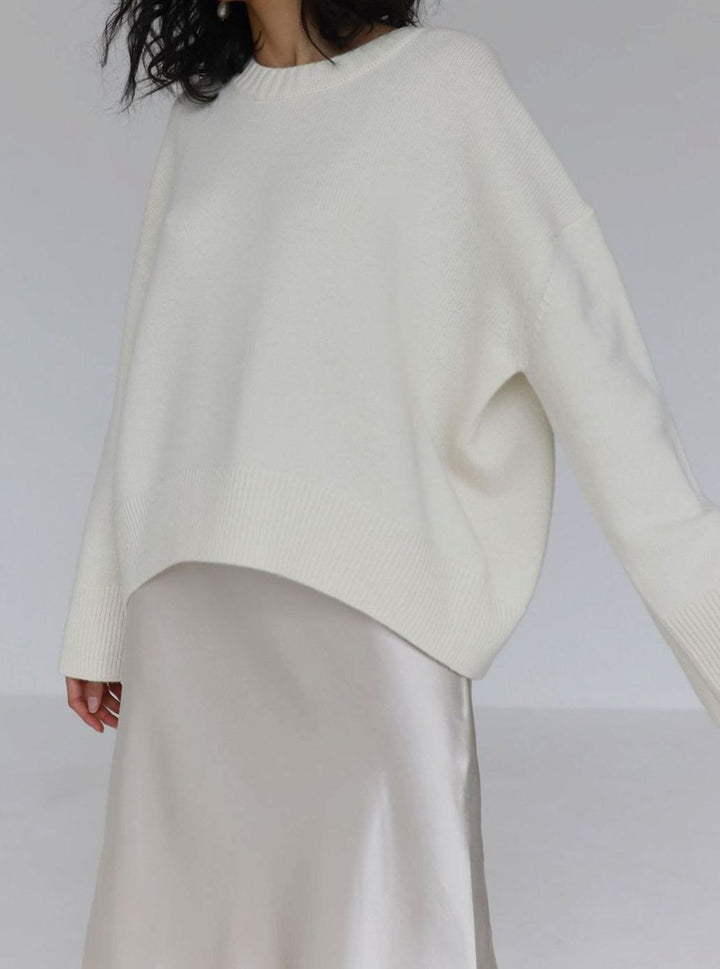 Women's Oversized Knit Jumper with Dropped Shoulder