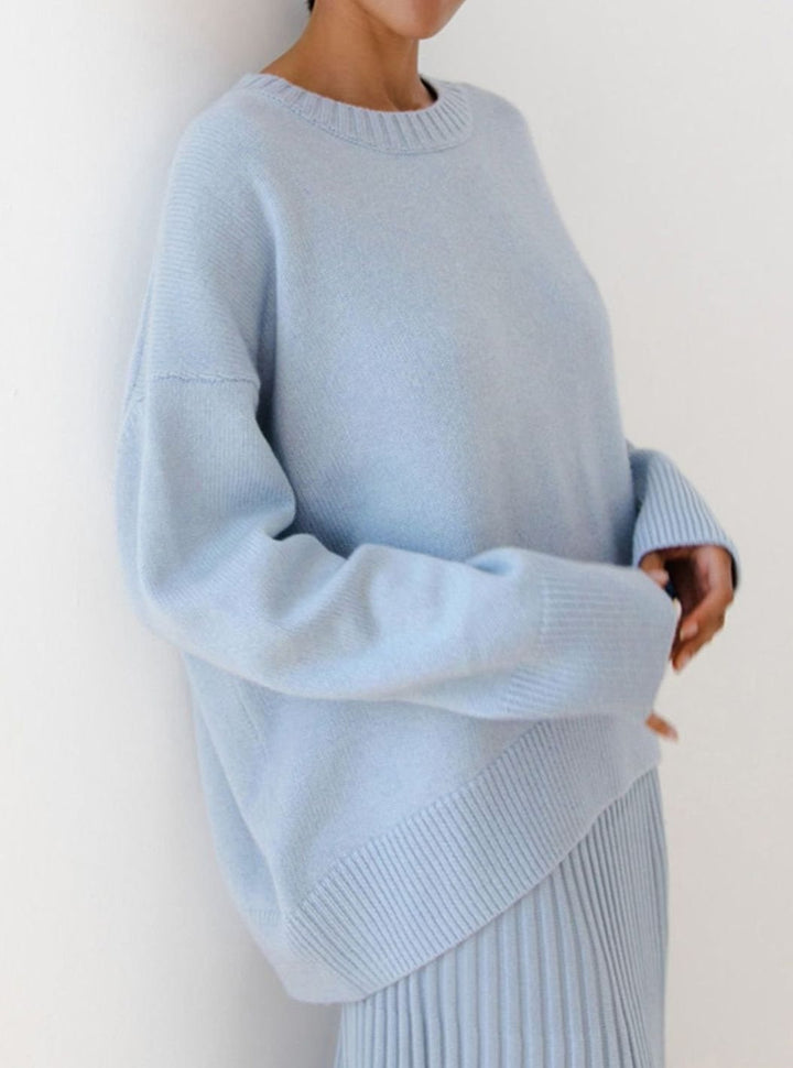 Women's Oversized Knit Jumper with Dropped Shoulder