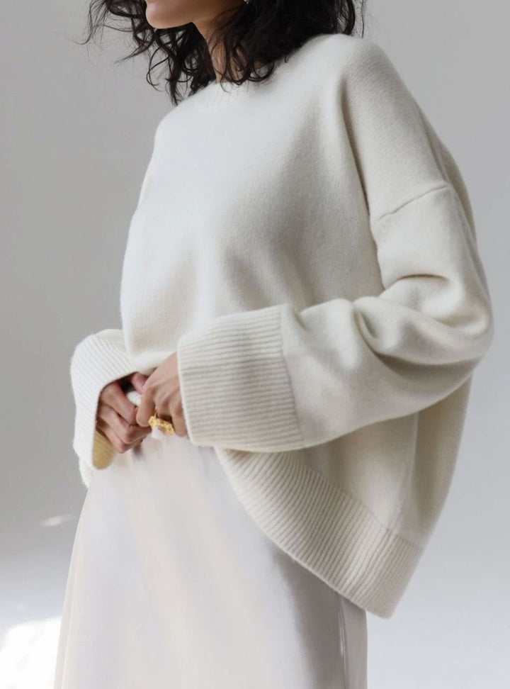 Women's Oversized Knit Jumper with Dropped Shoulder