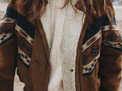 Women's Sherpa-Lined Boho Jacket in Relaxed Fit