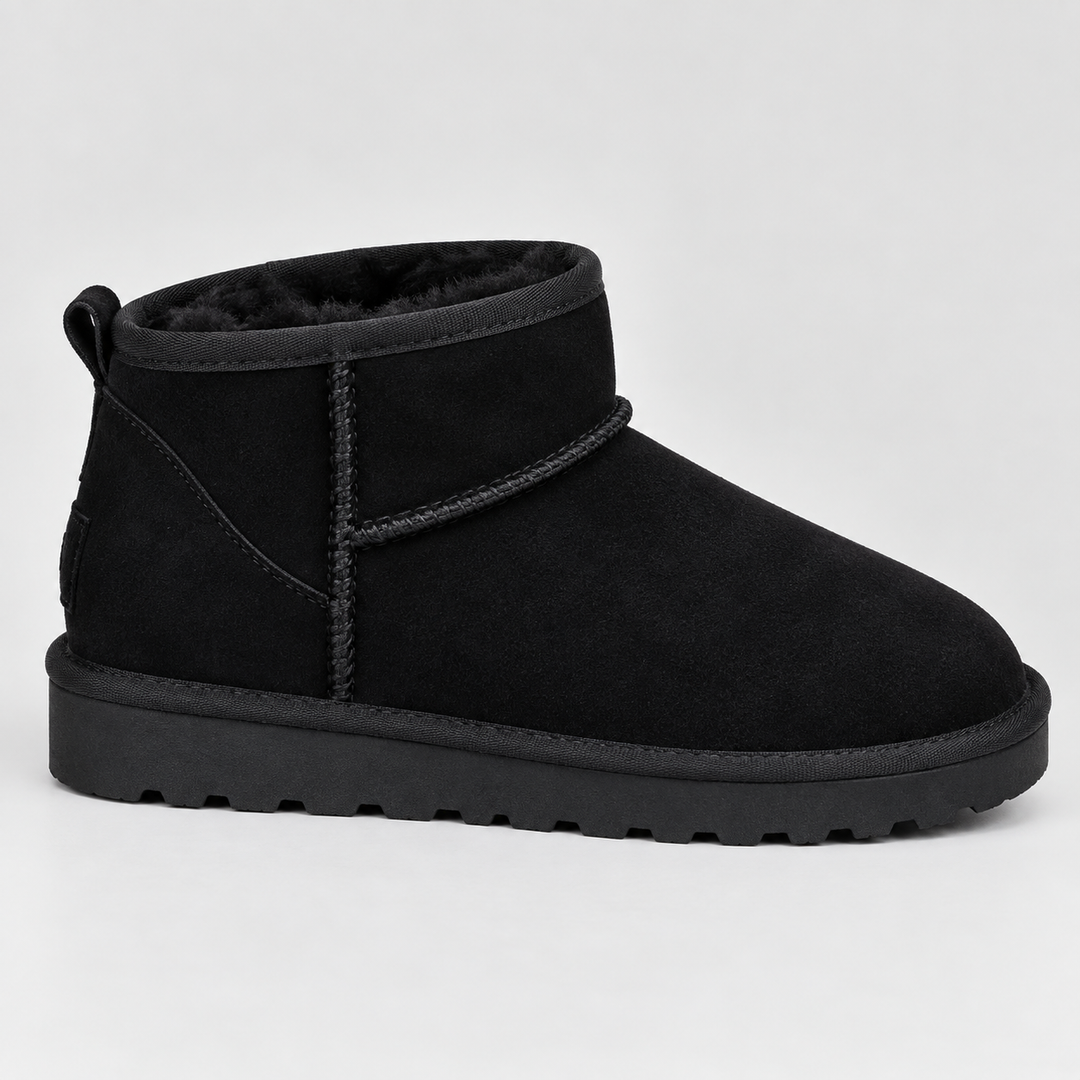 Women's Faux Fur-Lined Ankle Boots with Grip Sole