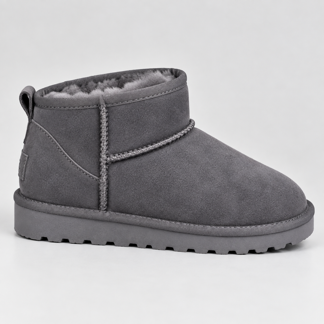 Women's Faux Fur-Lined Ankle Boots with Grip Sole