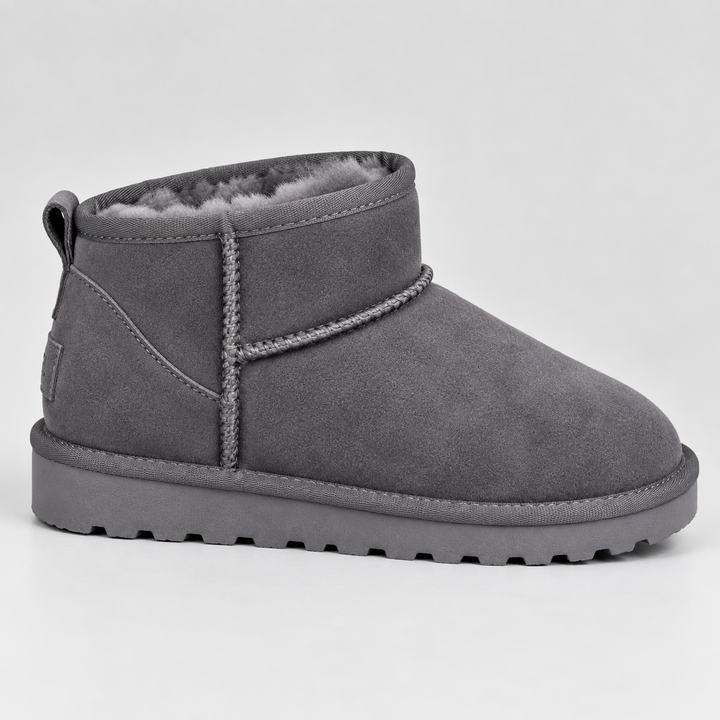 Women's Faux Fur-Lined Ankle Boots with Grip Sole