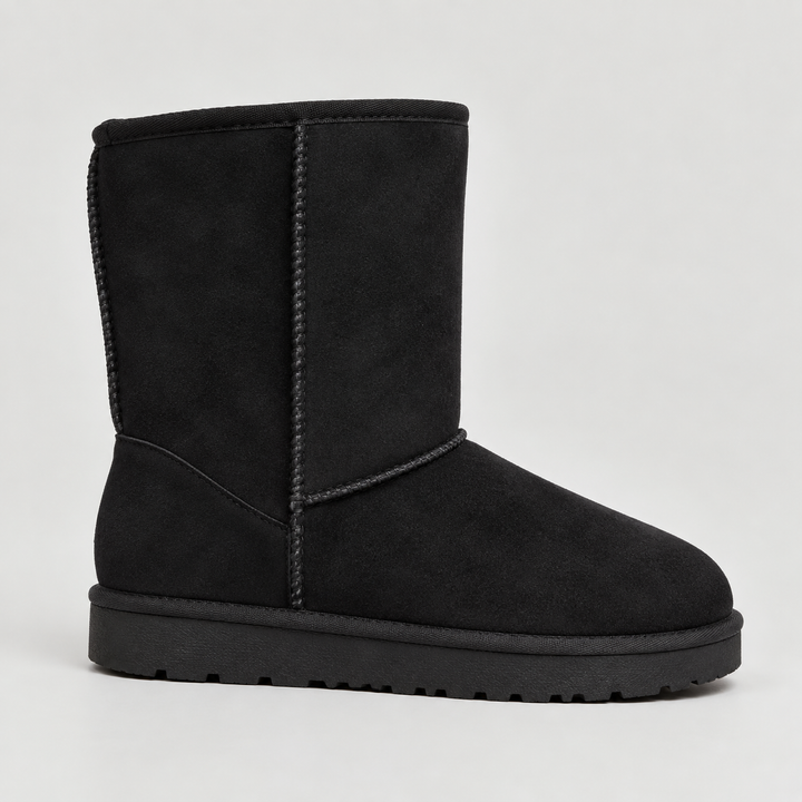 Women's Suede-Look Mid-Calf Boots with Warm Lining