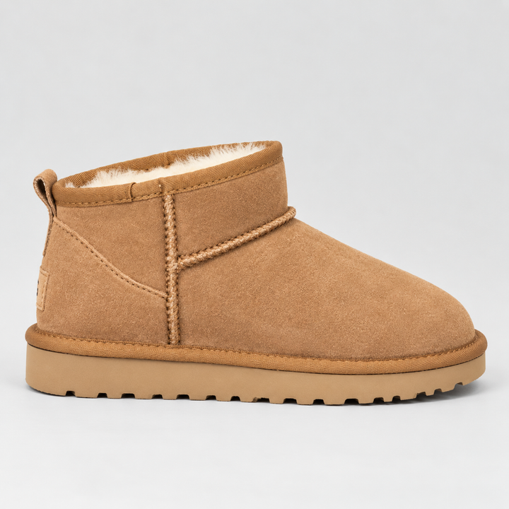 Women's Faux Fur-Lined Ankle Boots with Grip Sole