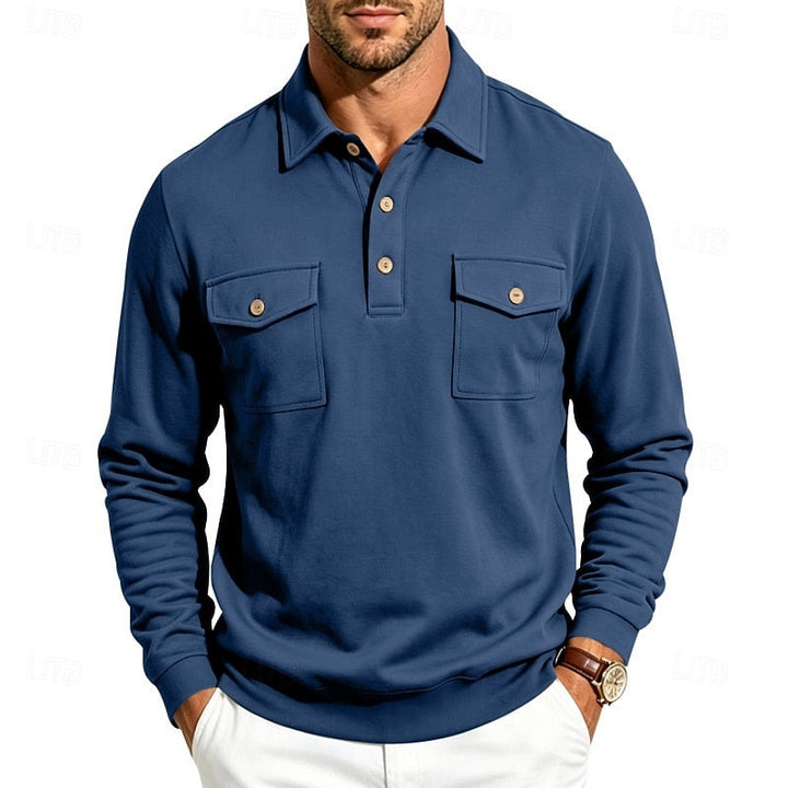 Men's Utility Polo Shirt with Chest Pockets