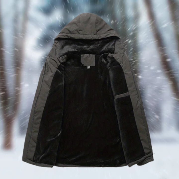 Men's Waterproof Insulated Jacket with Adjustable Hood