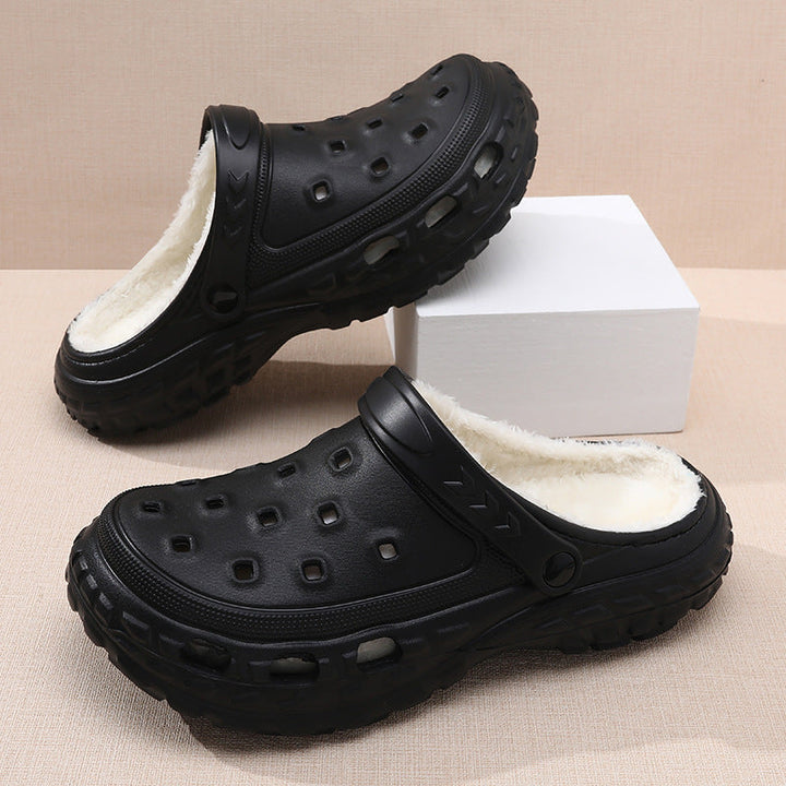 Fleece-Lined Clog Mules with Vented Design
