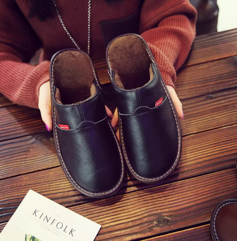Fur-Lined Slippers with Waterproof Sole