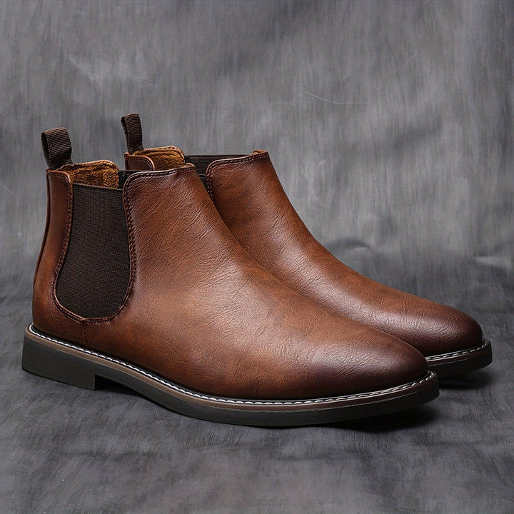Men's Chelsea Boots with Elastic Side Panels
