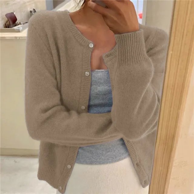 Women's Knit Button-Front Cardigan