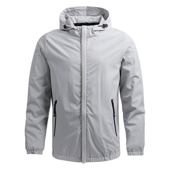 Men's Zip Up Waterproof Jacket with Hood