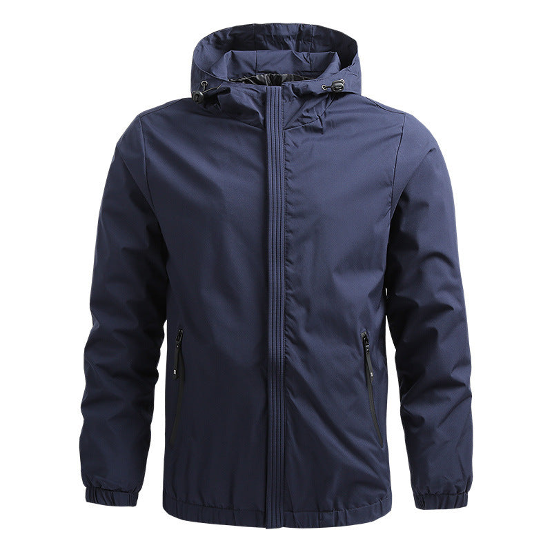 Men's Zip Up Waterproof Jacket with Hood