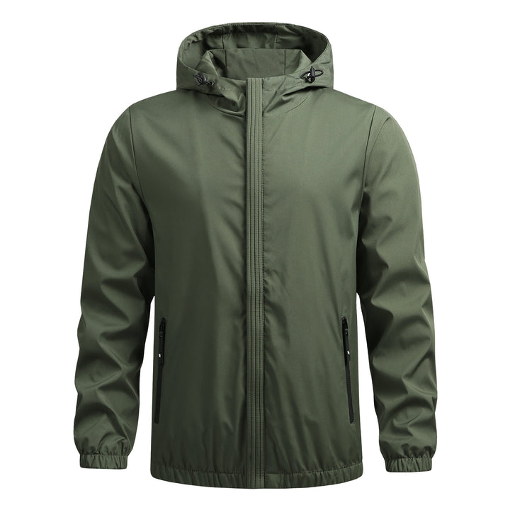 Men's Zip Up Waterproof Jacket with Hood