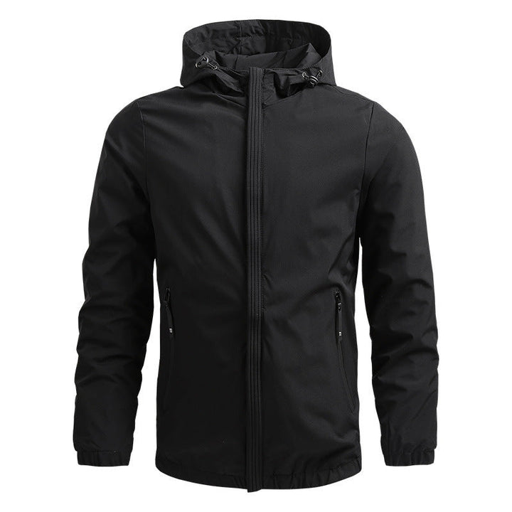 Men's Zip Up Waterproof Jacket with Hood
