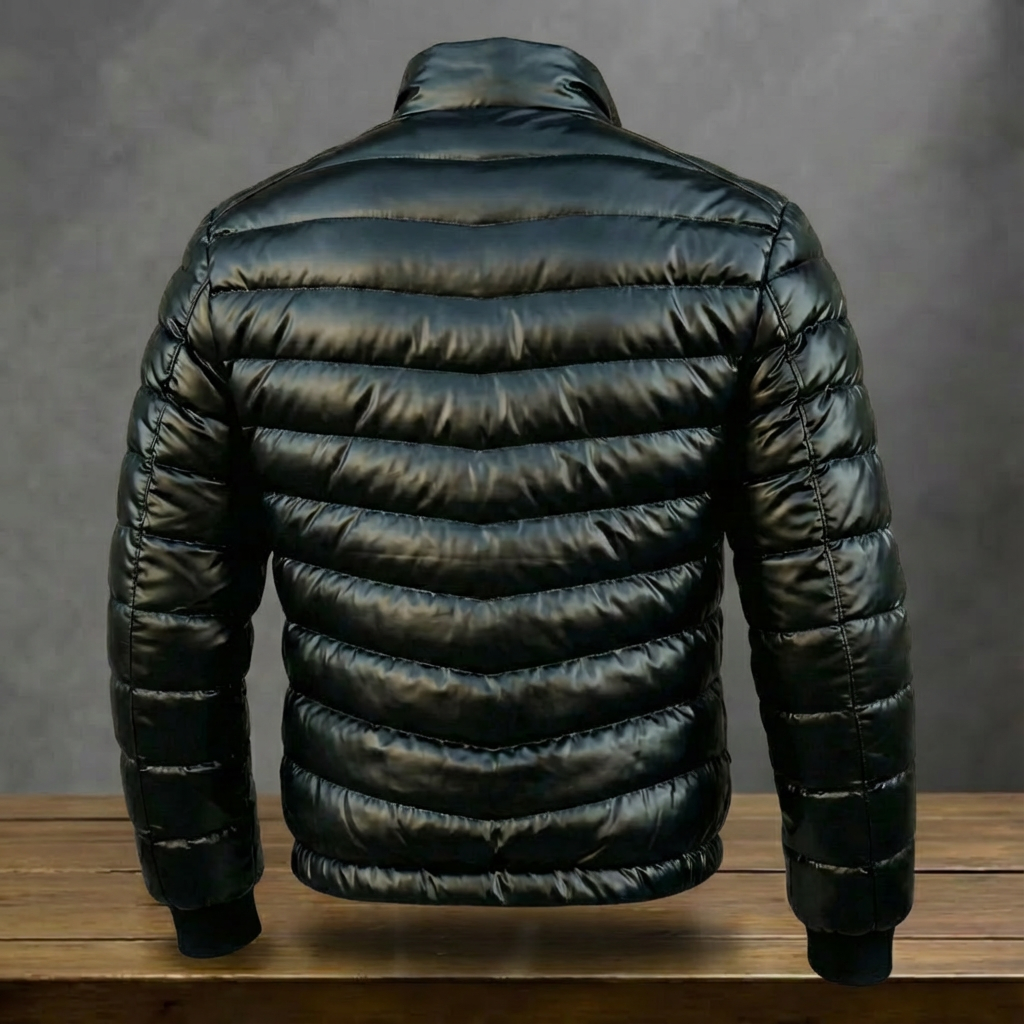 Men's Quilted Puffer Jacket in a Slim Fit