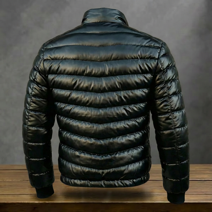 Men's Quilted Puffer Jacket in a Slim Fit