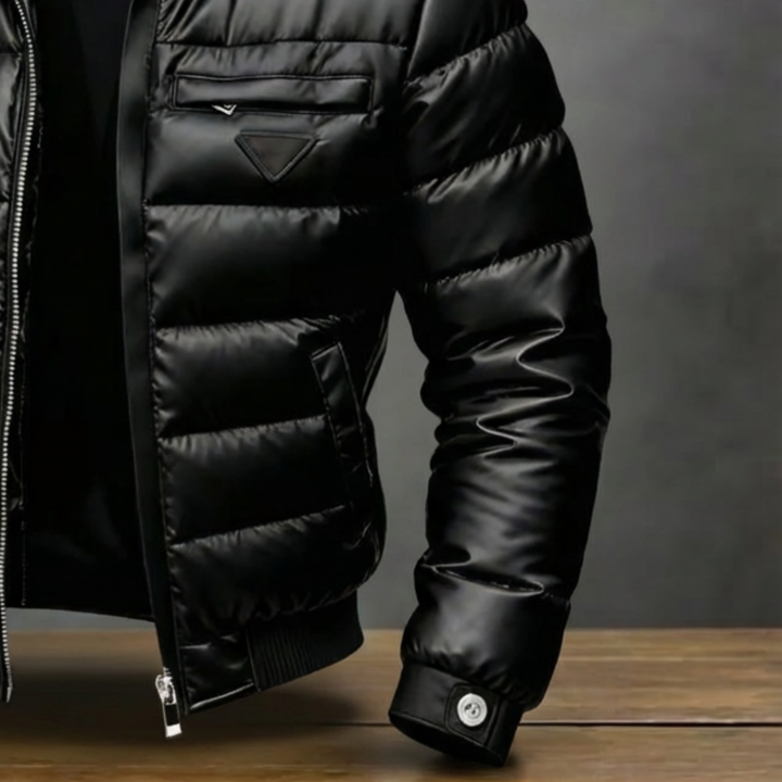 Men's Quilted Puffer Jacket in a Slim Fit