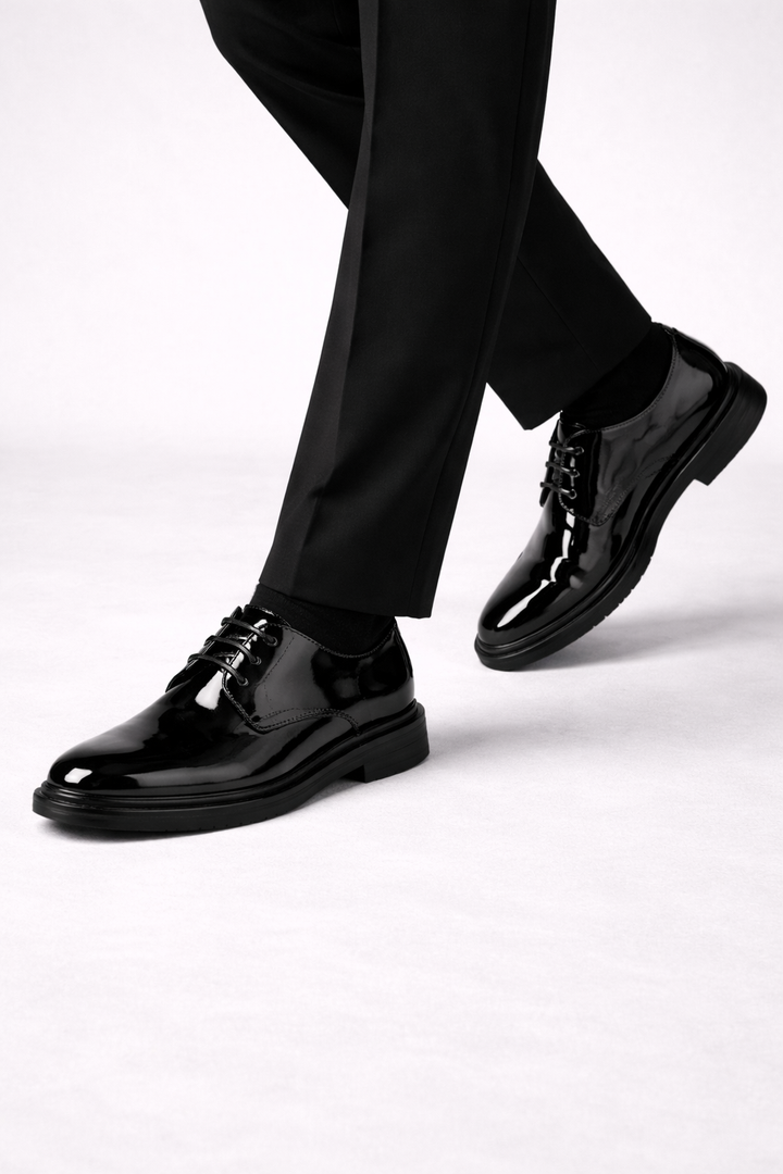 Men's Leather Lace-Up Derby Shoes