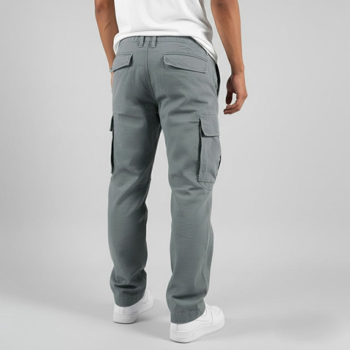 Men's Cotton Cargo Trousers with Utility Pockets