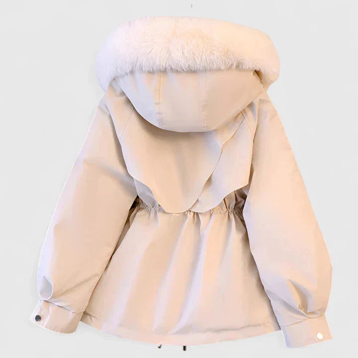 Women's Padded Winter Jacket with Faux Fur Hood
