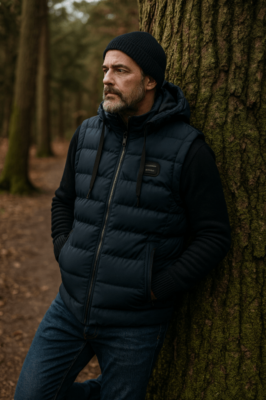Men's Quilted Hooded Puffer Gilet