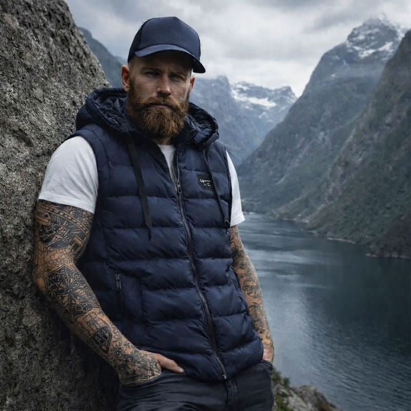 Men's Quilted Hooded Puffer Gilet