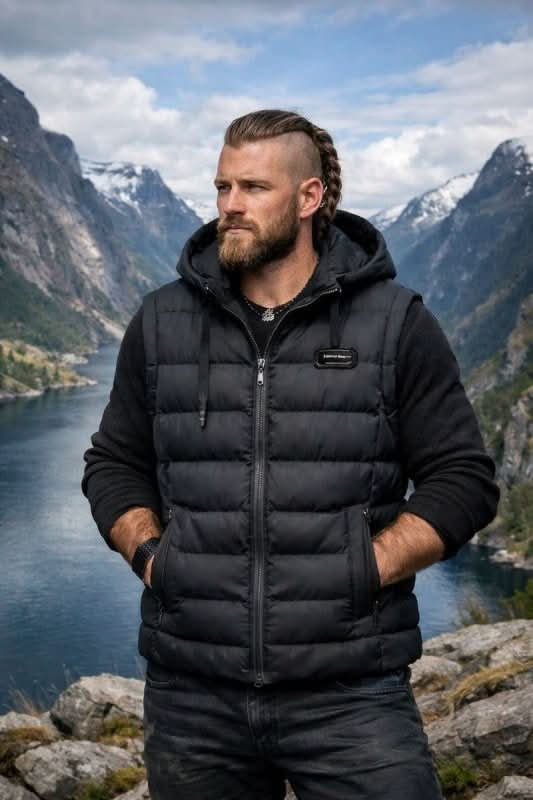 Men's Quilted Hooded Puffer Gilet