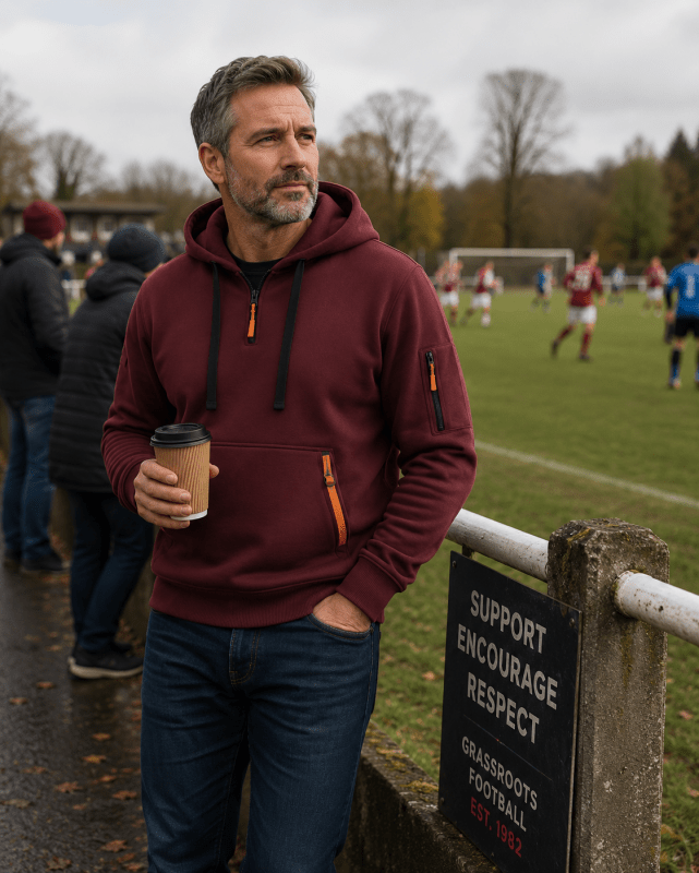Men's Quarter-Zip Utility Hoodie with Arm Pocket