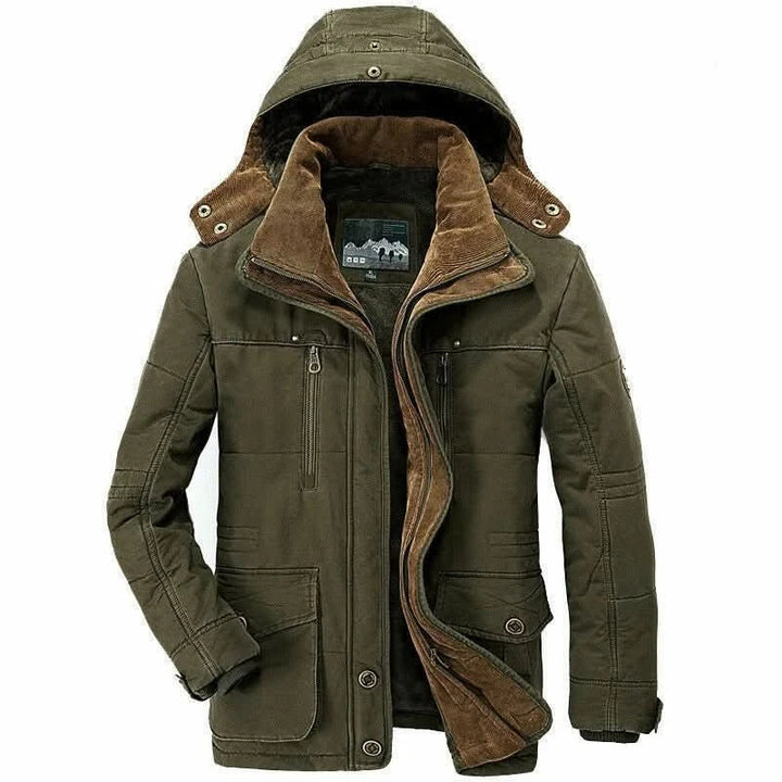 Men's Fleece-Lined Hooded Utility Jacket