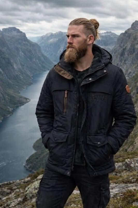 Men's Fleece-Lined Hooded Utility Jacket