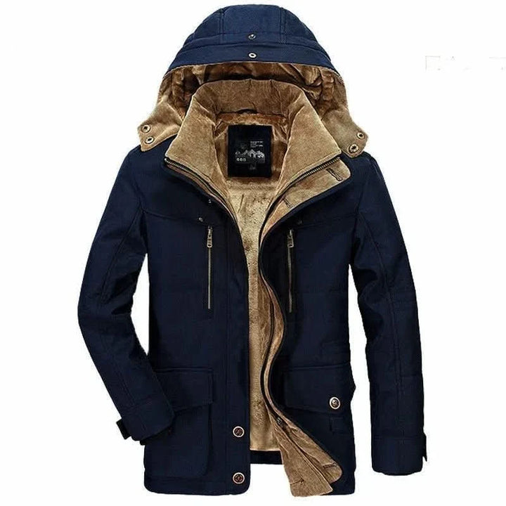 Men's Fleece-Lined Hooded Utility Jacket