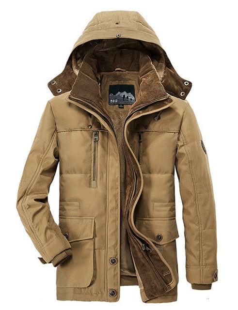 Men's Fleece-Lined Hooded Utility Jacket