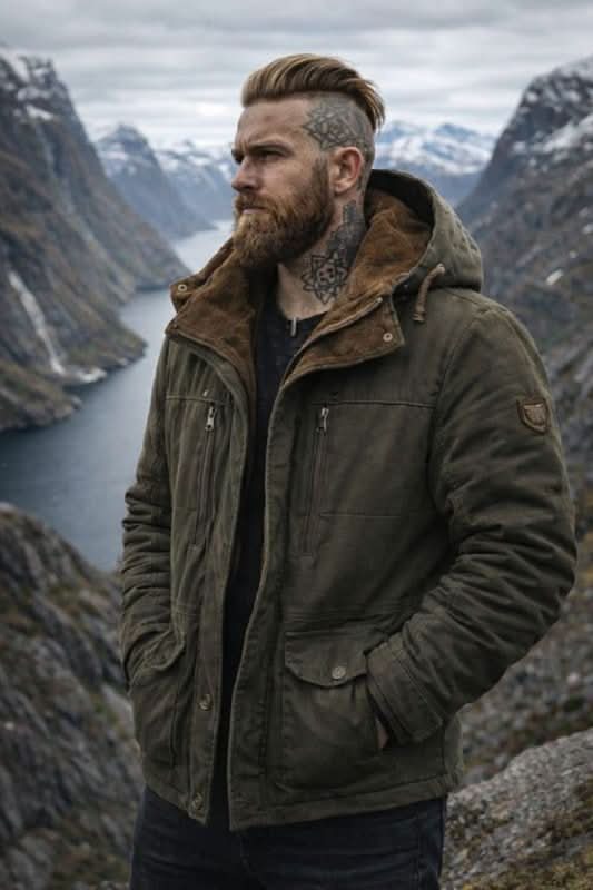 Men's Fleece-Lined Hooded Utility Jacket