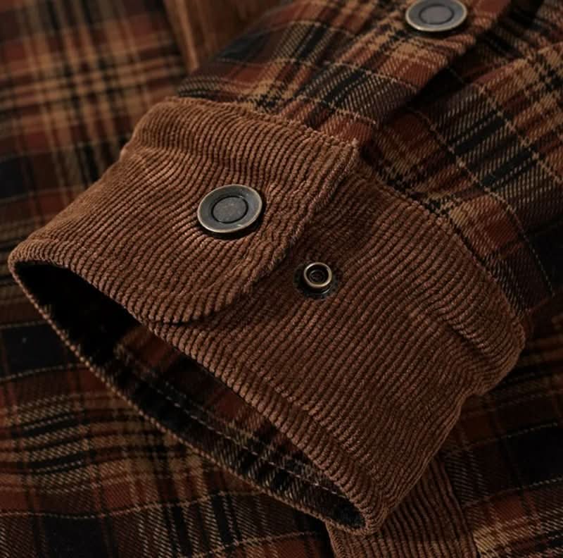Men's Flannel Sherpa-Lined Shirt Jacket