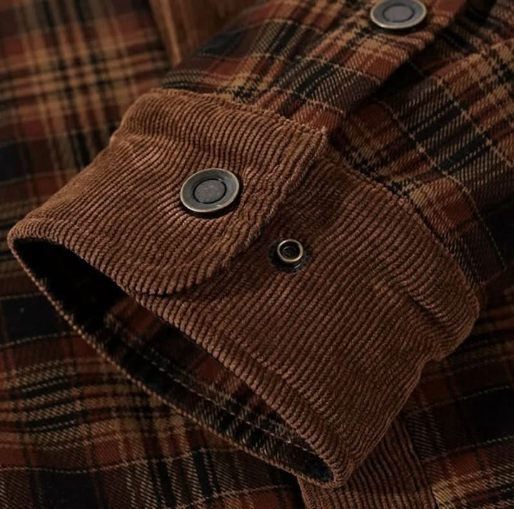 Men's Flannel Sherpa-Lined Shirt Jacket