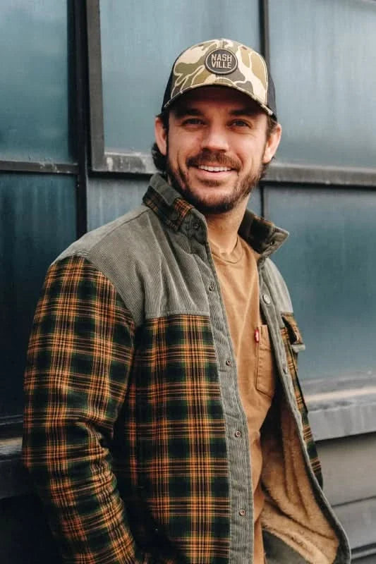 Men's Flannel Sherpa-Lined Shirt Jacket
