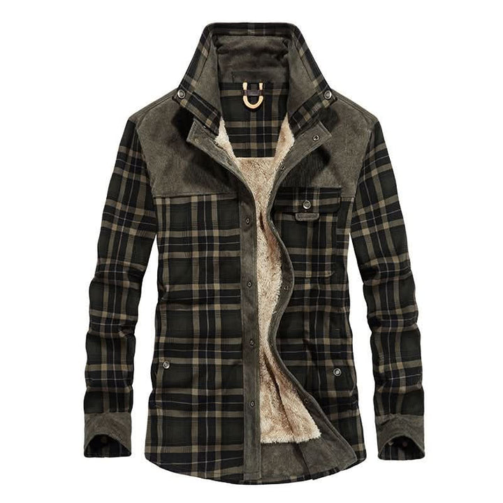 Men's Flannel Sherpa-Lined Shirt Jacket
