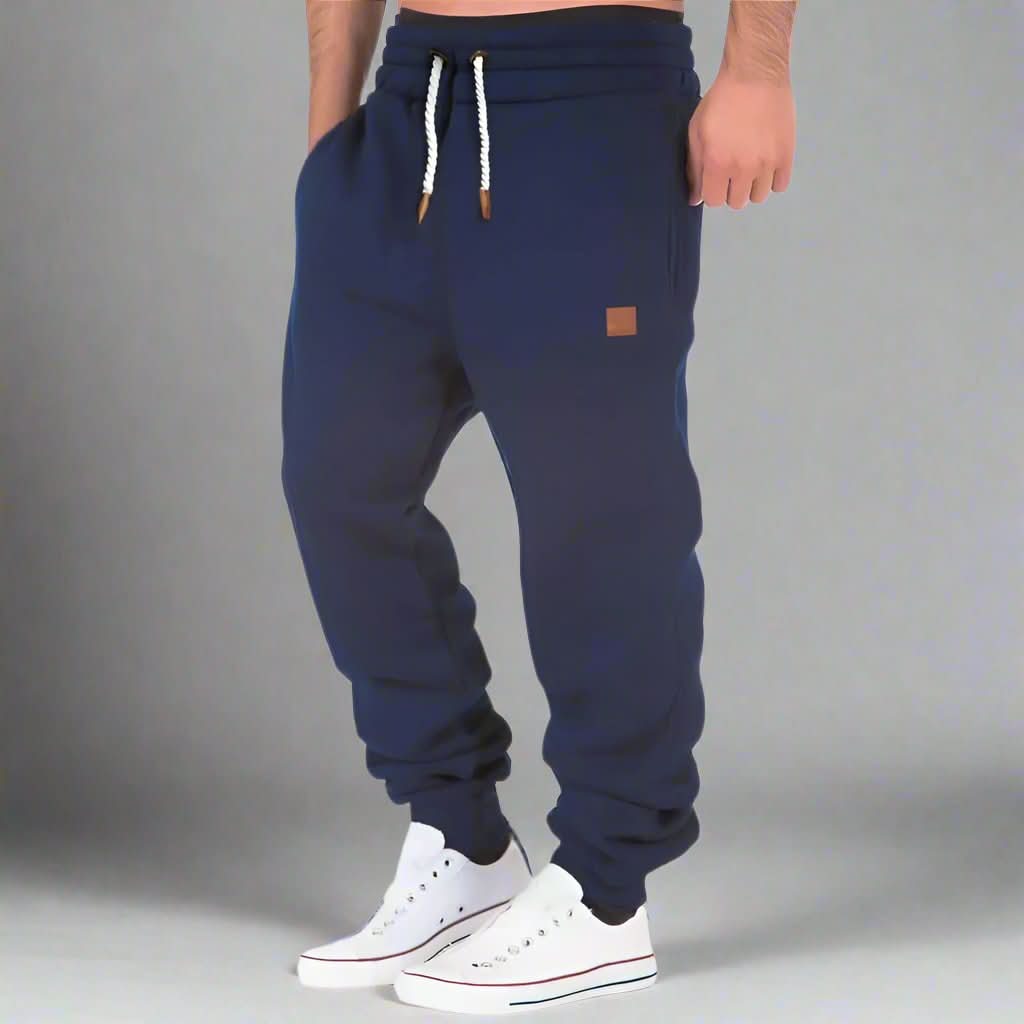 Men's Drawstring Jogger Sweatpants with Ribbed Cuffs