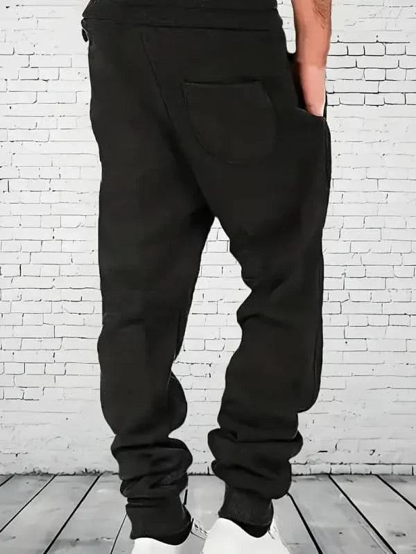 Men's Drawstring Jogger Sweatpants with Ribbed Cuffs